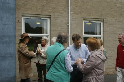 Dr Alastair McIntosh and Rev Peter Owen-Jones chatting to delegates