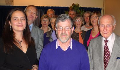 Catherine Martin (front left) pictured with members of Three Rock Churches Environmental Group, Eco-Congregation Ireland and the clergy of Taney parish