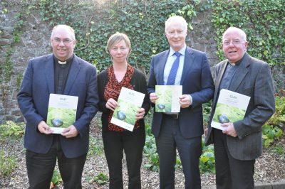 Pictured at the launch of GLAS are from left: Rev Andrew Orr (Chair of Eco-Congregation Ireland), Dr Lorna Gold (Head of Policy, Trócaire), Éamonn Meehan (Director of Trócaire) and Most Rev John McAreavey (Bishop of Dromore).